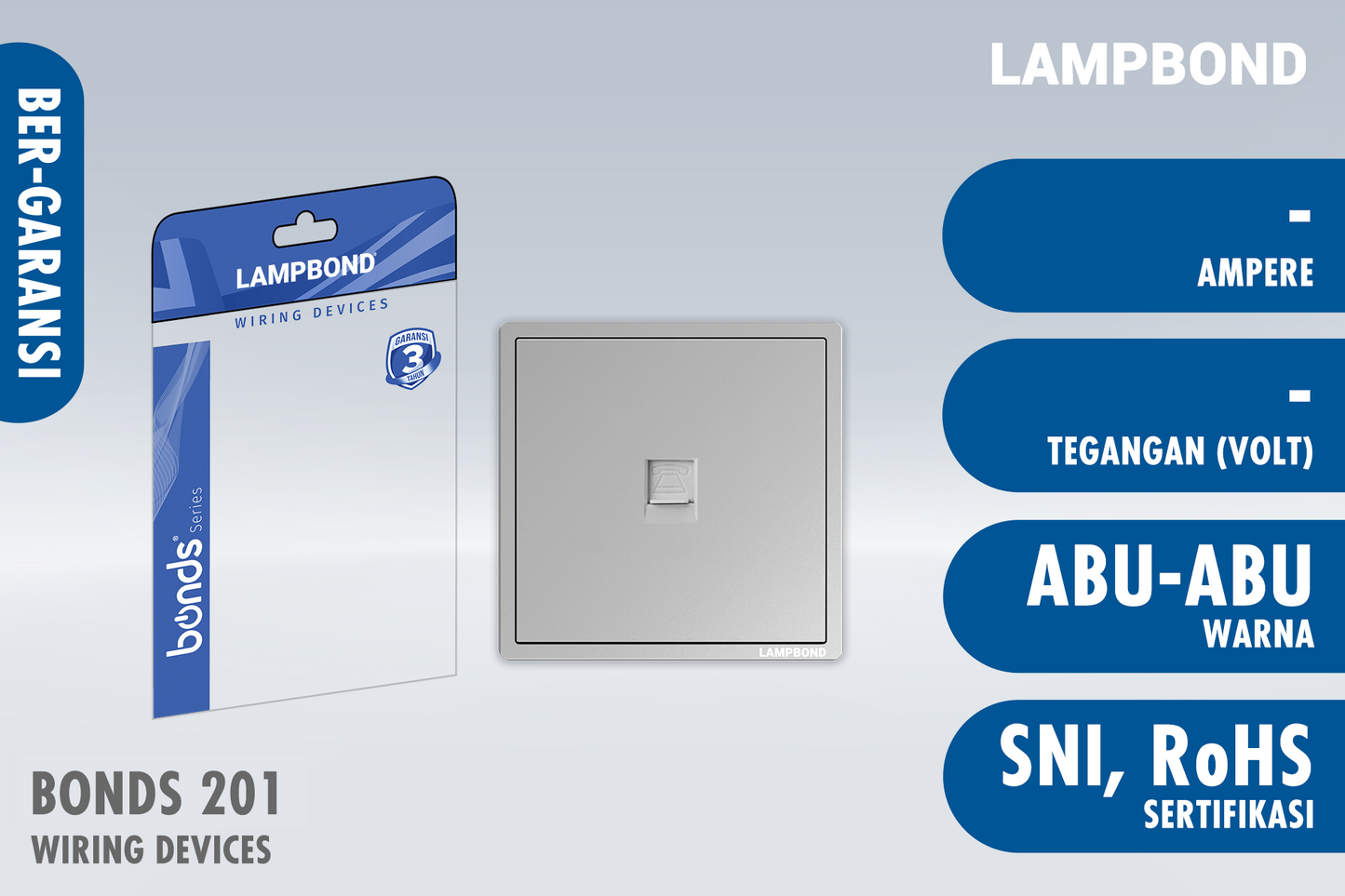 Lampbond® - Bonds - 201 - Jack Modul Telepon (6P 4C) - GR