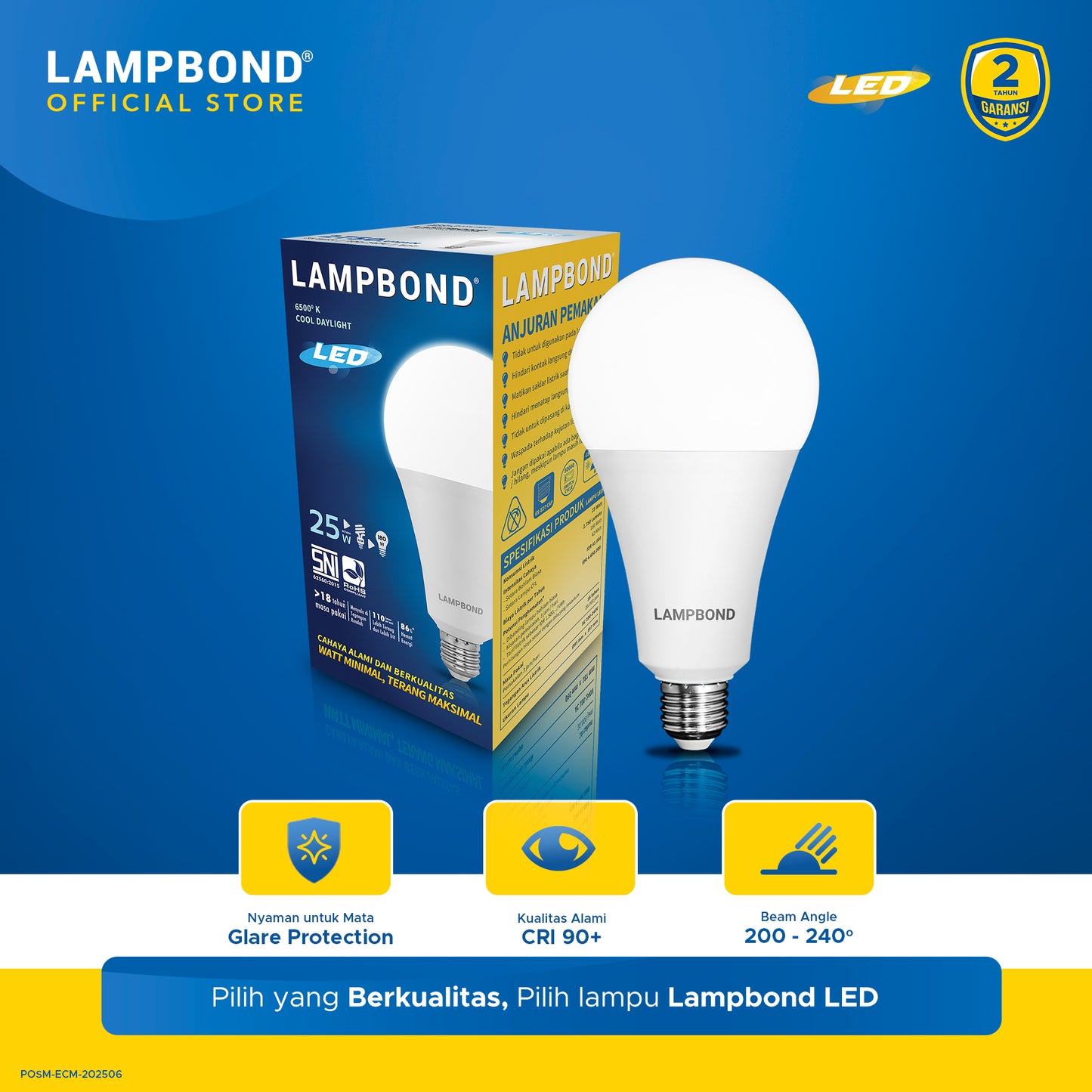 Lampbond® - Bohlam LED 25 Watt - Cool Daylight