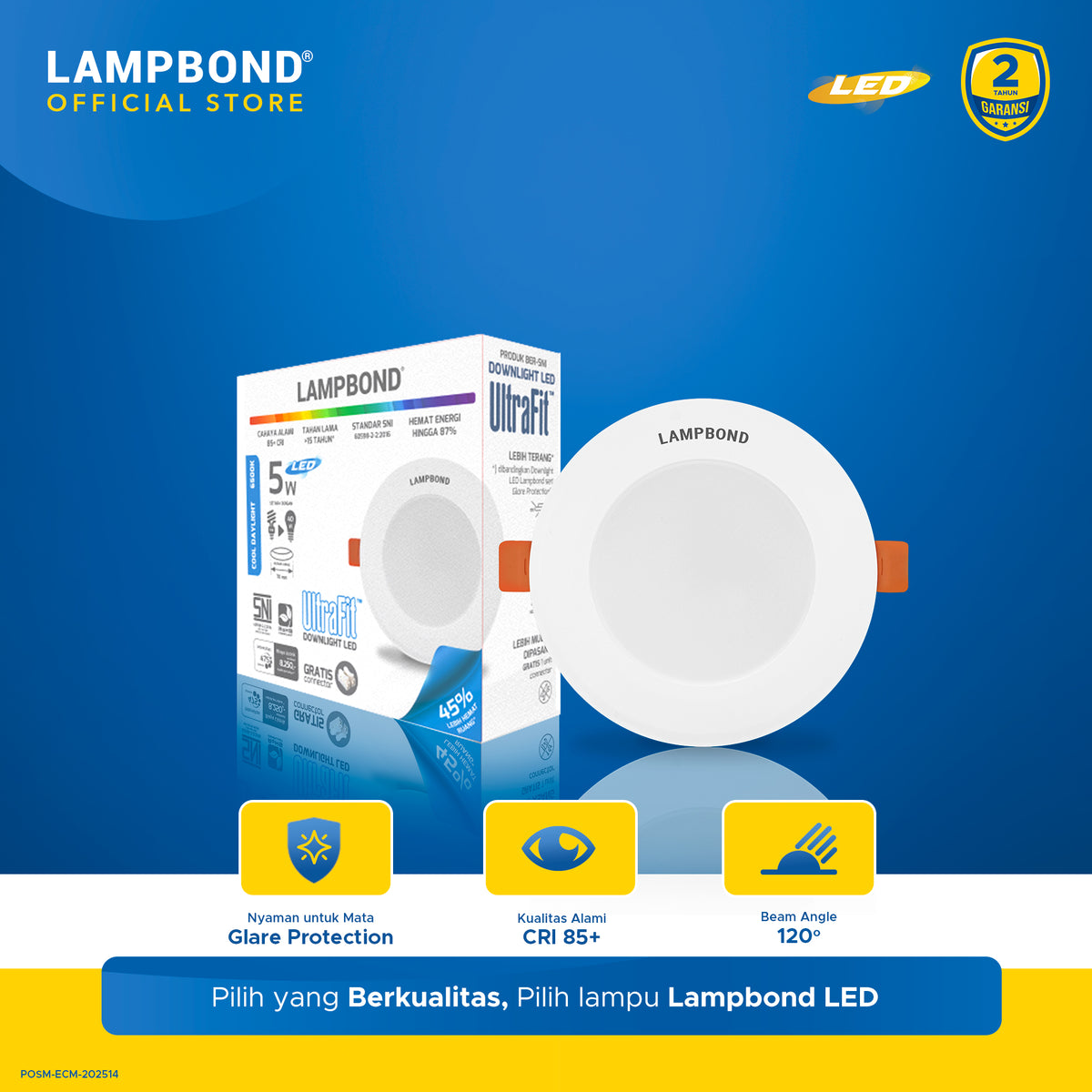 Lampbond® - Downlight LED Ultrafit (2.0) 5 Watt - Cool Daylight