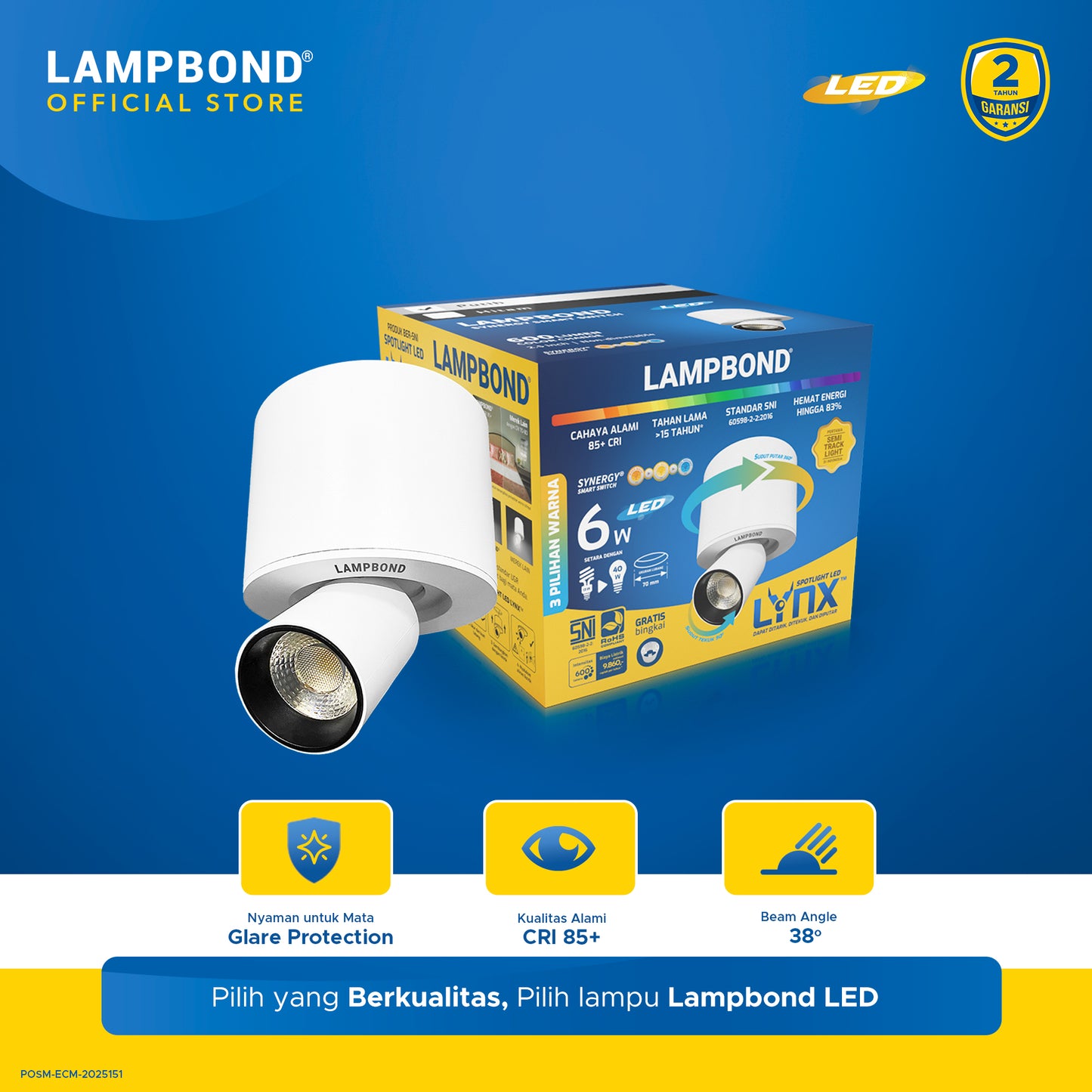Lampbond® - Spotlight LED Lynx 6 Watt - 3 Color - WH