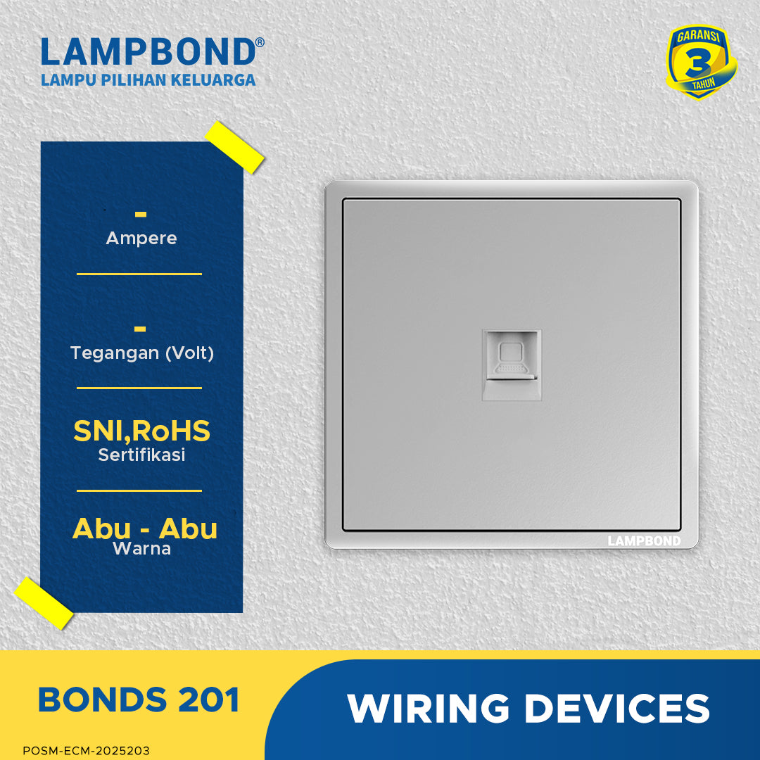 Lampbond® - Bonds - 201 - Jack Modul Transmisi Data CAT5E - GR