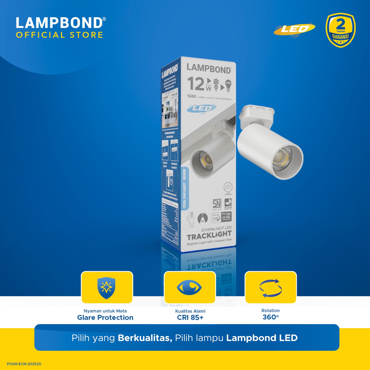 Lampbond® - Tracklight LED 12 Watt - Cool Daylight - WH