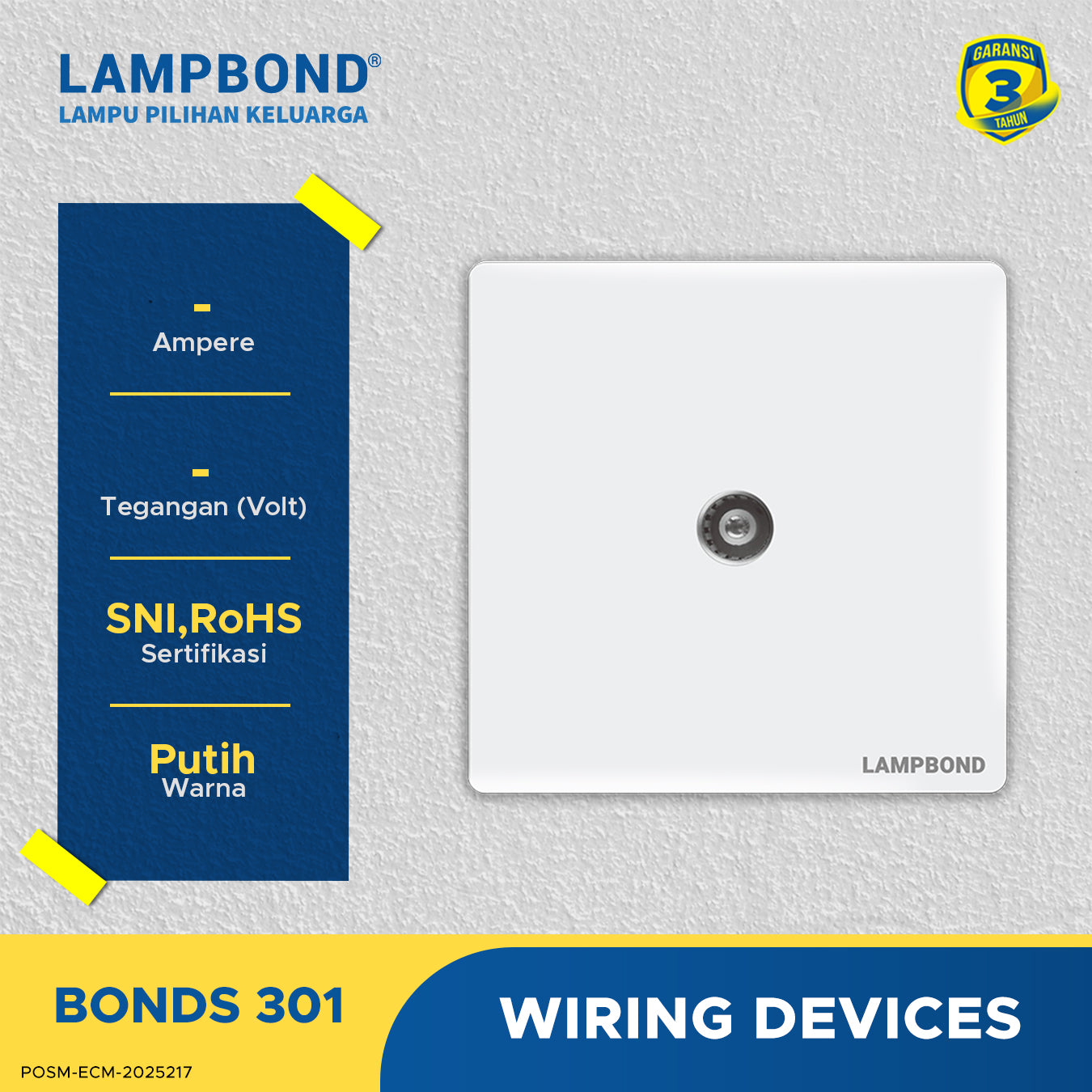 Lampbond® - Bonds - 301 - Terminal TV tipe DIN - WH