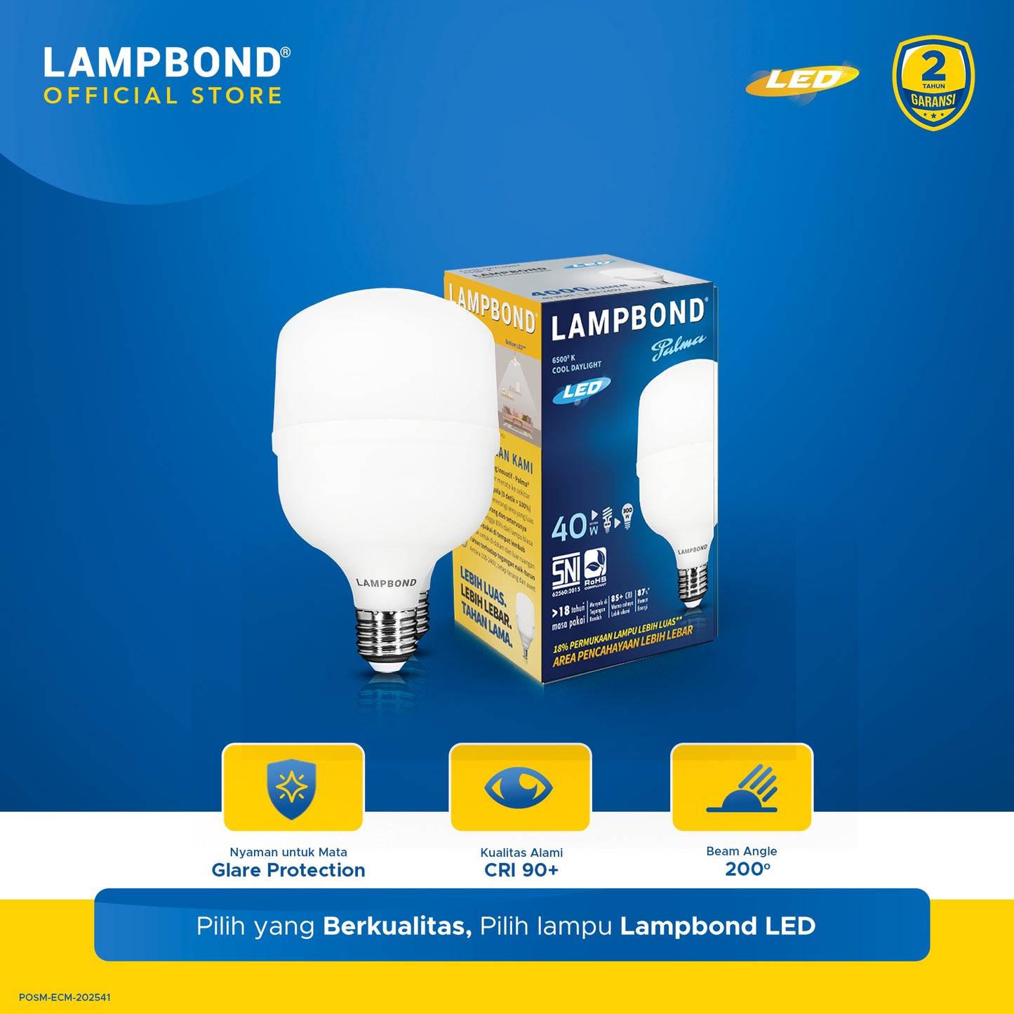 Lampbond® - Bohlam LED Palma 40 Watt - Cool Daylight