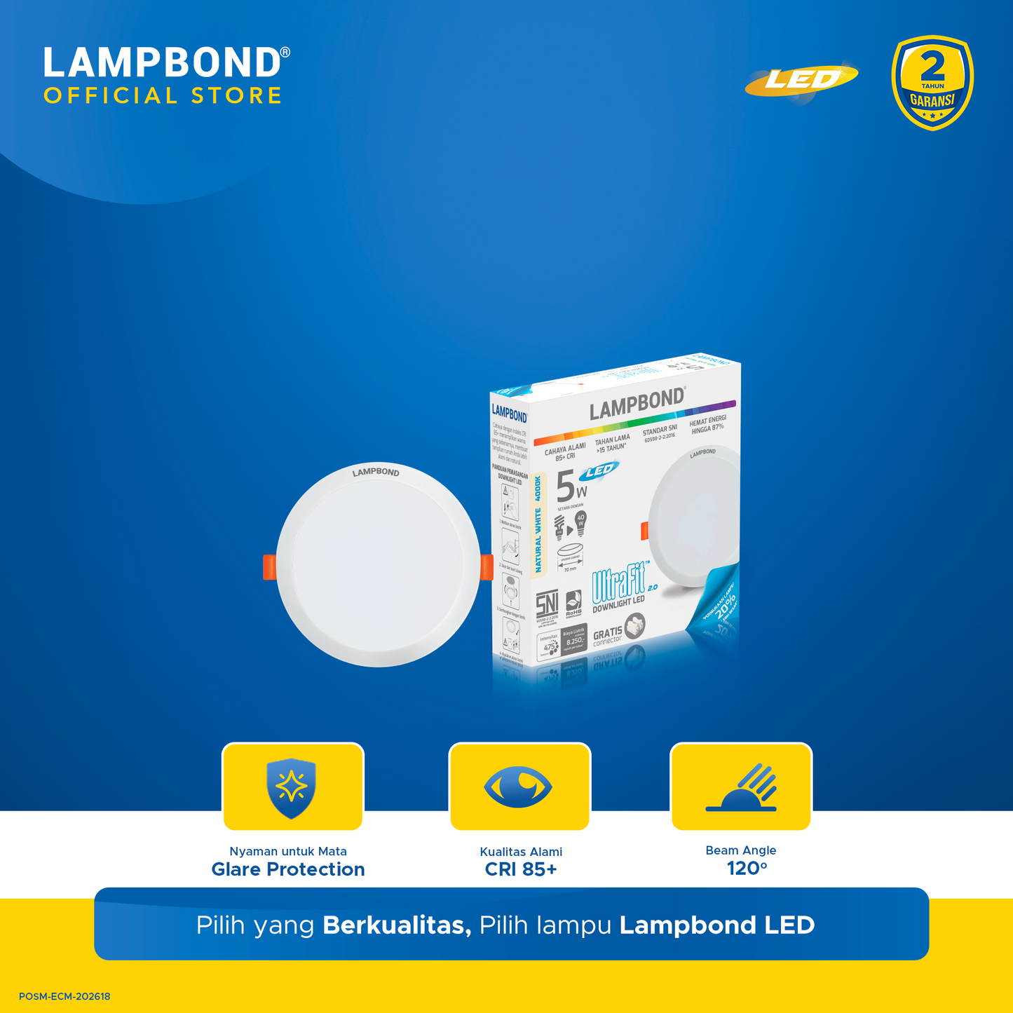 Lampbond® - Downlight LED Ultrafit 2.0 5 Watt - Natural White