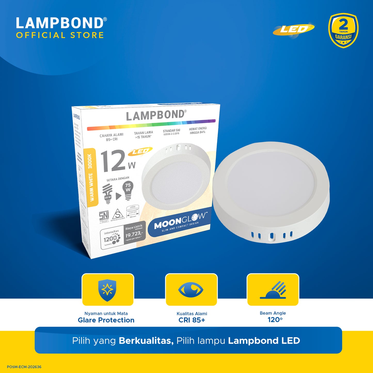 Lampbond® - Downlight LED Moonglow 12 Watt - Warm White - WH