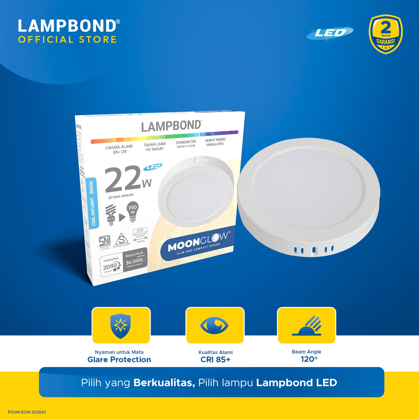 Lampbond® - Downlight LED Moonglow 22 Watt - Cool Daylight - WH