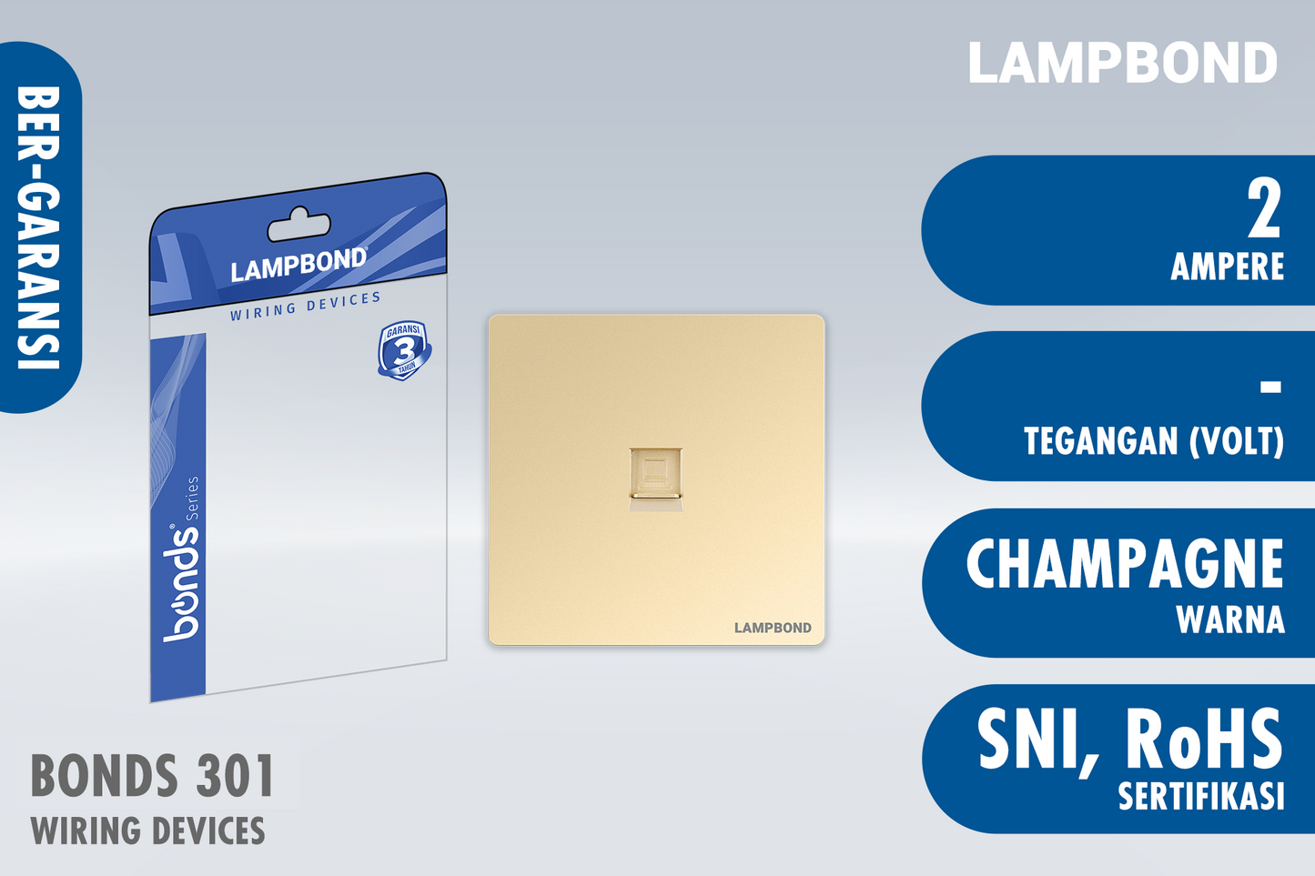 Lampbond® - Bonds - 501 - Jack Modul Transmisi Data CAT5E - CH