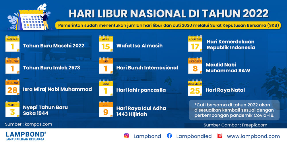 Catat!, ini hari libur Nasional di tahun 2022