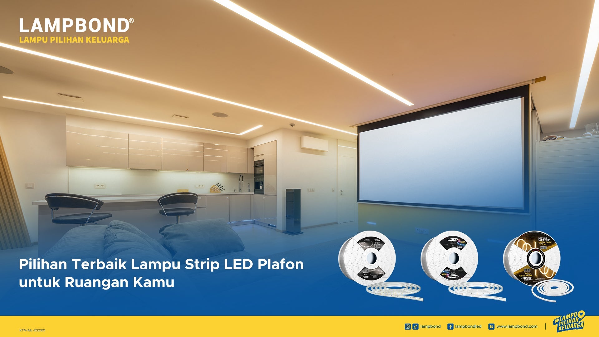 Pilihan Terbaik Lampu LED Strip Plafon untuk Ruangan Kamu – Lampbond