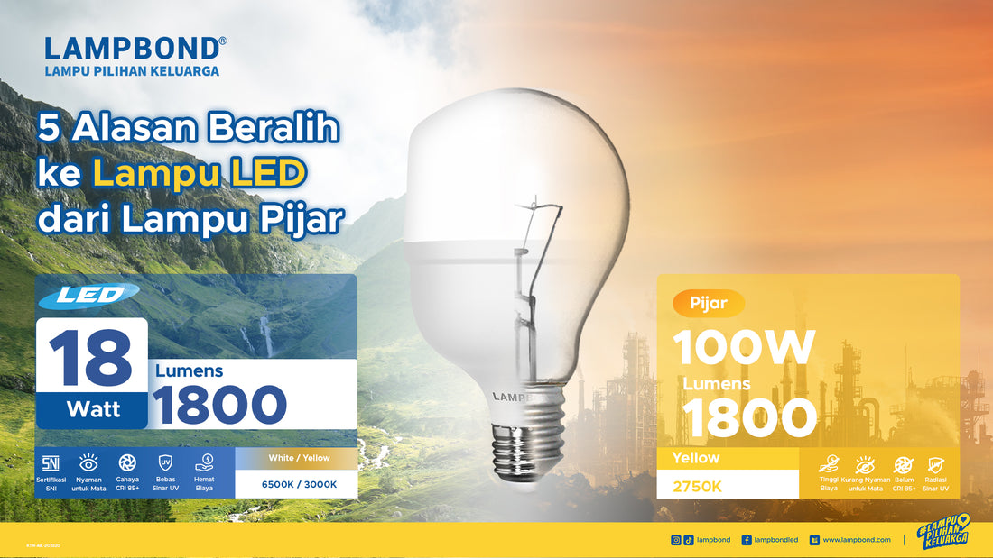 5 Asalan Beralih ke Lampu LED dari Lampu Pijar