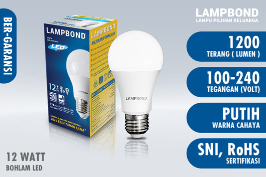 bohlam led 12 watt cool daylight lampbond