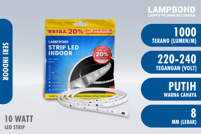 Lampbond® - Strip LED Indoor 10 Watt - Cool Daylight