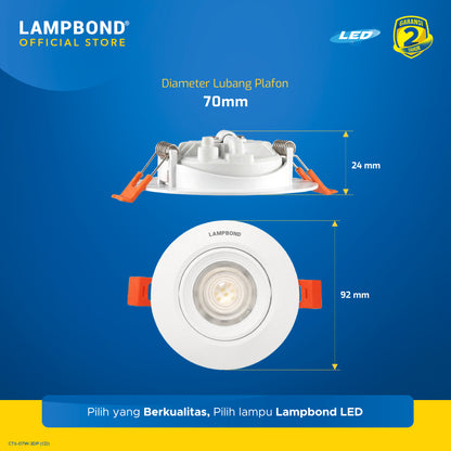 Spotlight 3 Watt 5 Watt 7 Watt - Putih