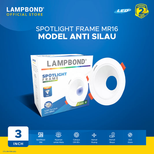 Spotlight Frame MR16 Model Anti Silau