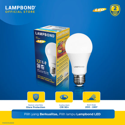 Lampbond® - Bohlam LED 12 Watt - Warm White