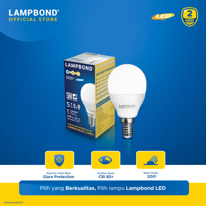 Lampbond® - Bohlam LED Synergy Smart Switch 5 Watt - 3 Pilihan Warna - E14