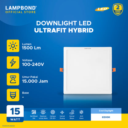 Lampbond® - Downlight LED Ultrafit 15 Watt Hybrid - Cool Daylight