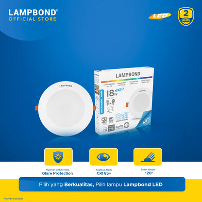Lampbond® - Downlight LED Ultrafit 18 Watt  - Cool Daylight