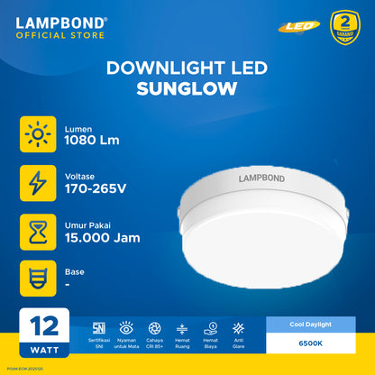 Lampbond® - Downlight LED SunGlow  12 Watt - Cool Daylight
