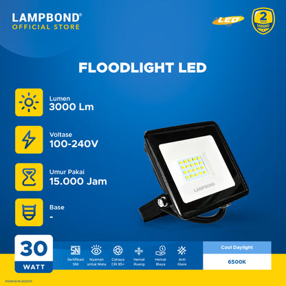 Lampbond® - Floodlight LED Probright 30 Watt - Cool Daylight