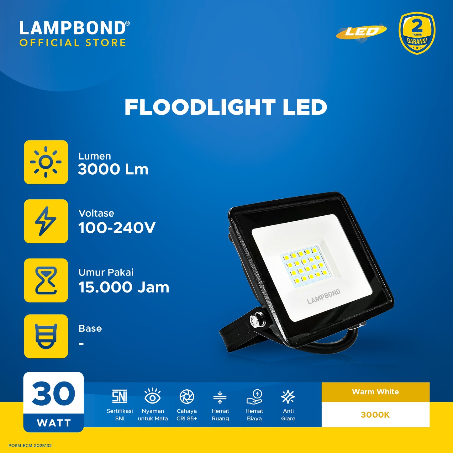 Lampbond® - Floodlight LED Probright 30 Watt - Warm White