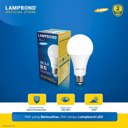 Lampbond® - Bohlam LED 18 Watt - Cool Daylight