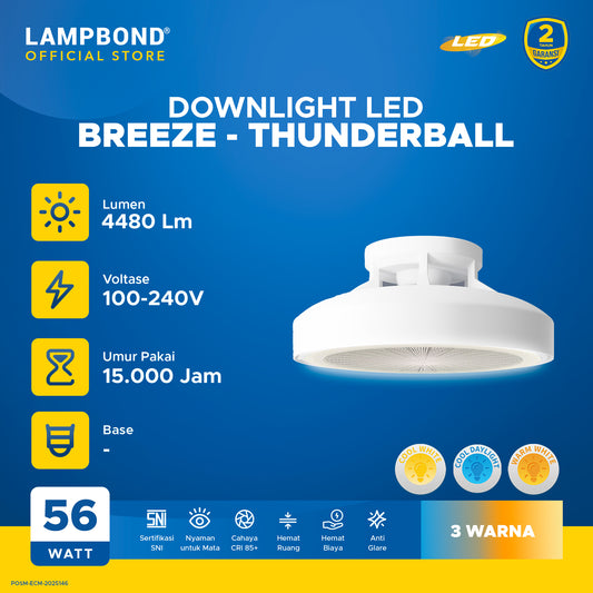 Lampbond® - Downlight LED Breeze Thunderball 56 Watt  - Synergy Smart Switch