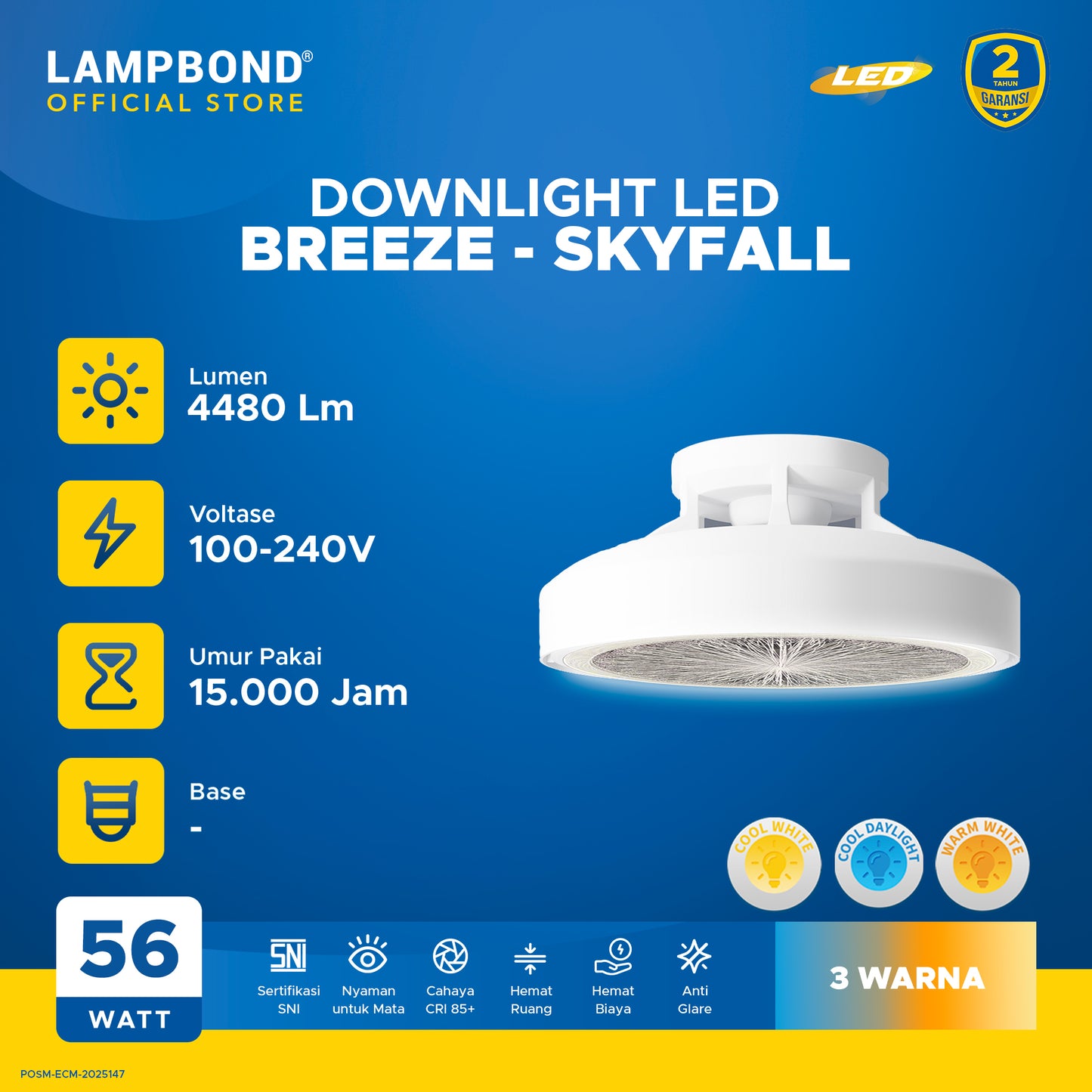Lampbond® - Downlight LED Skyfall 56 Watt  - Synergy Smart Switch