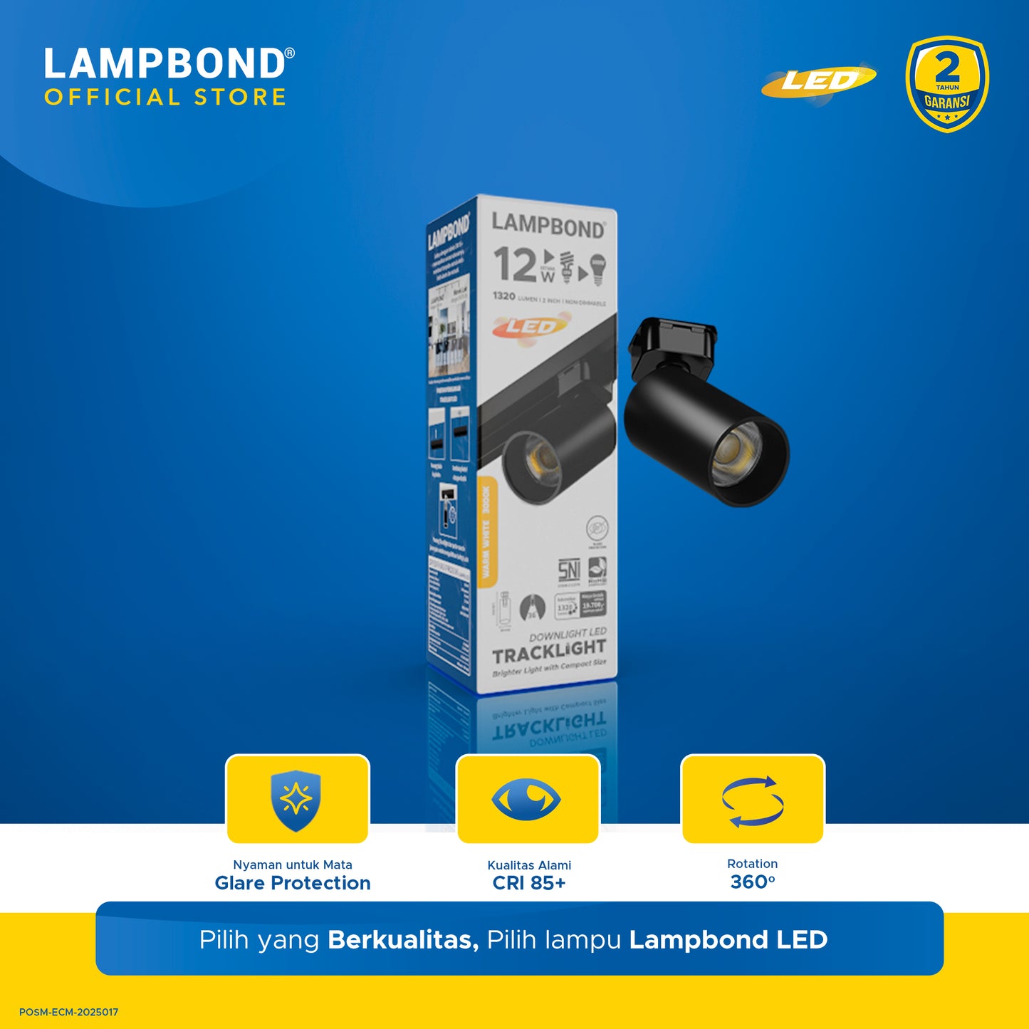 Lampbond® - Tracklight LED 12 Watt - Warm White - BK