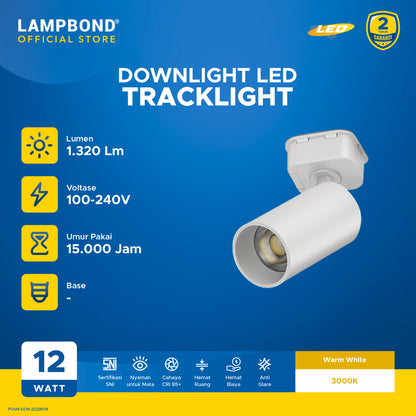 Lampbond® - Tracklight LED 12 Watt - Warm White - WH