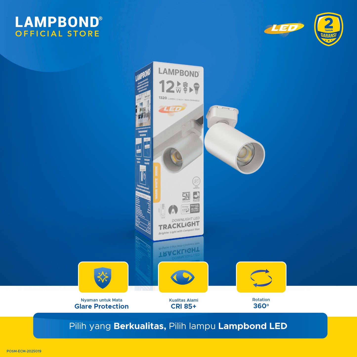 Lampbond® - Tracklight LED 12 Watt - Warm White - WH