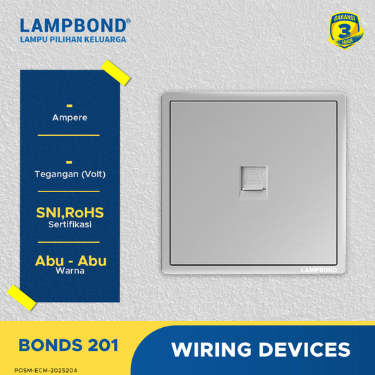 Lampbond® -  Bonds - 201 - Jack Modul Telepon (6P 4C) - GR
