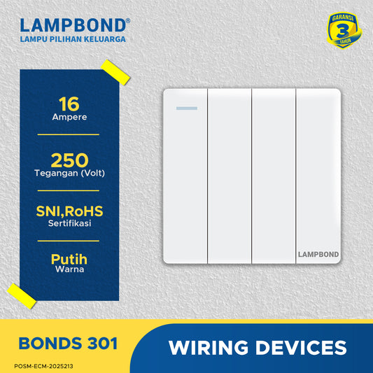 Lampbond® -  Bonds - 301 - Sakelar 4-Device 1-Arah - WH