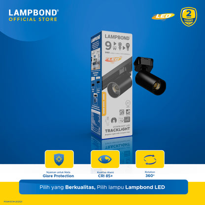 Lampbond® - Tracklight LED 9 Watt - Warm White - BK