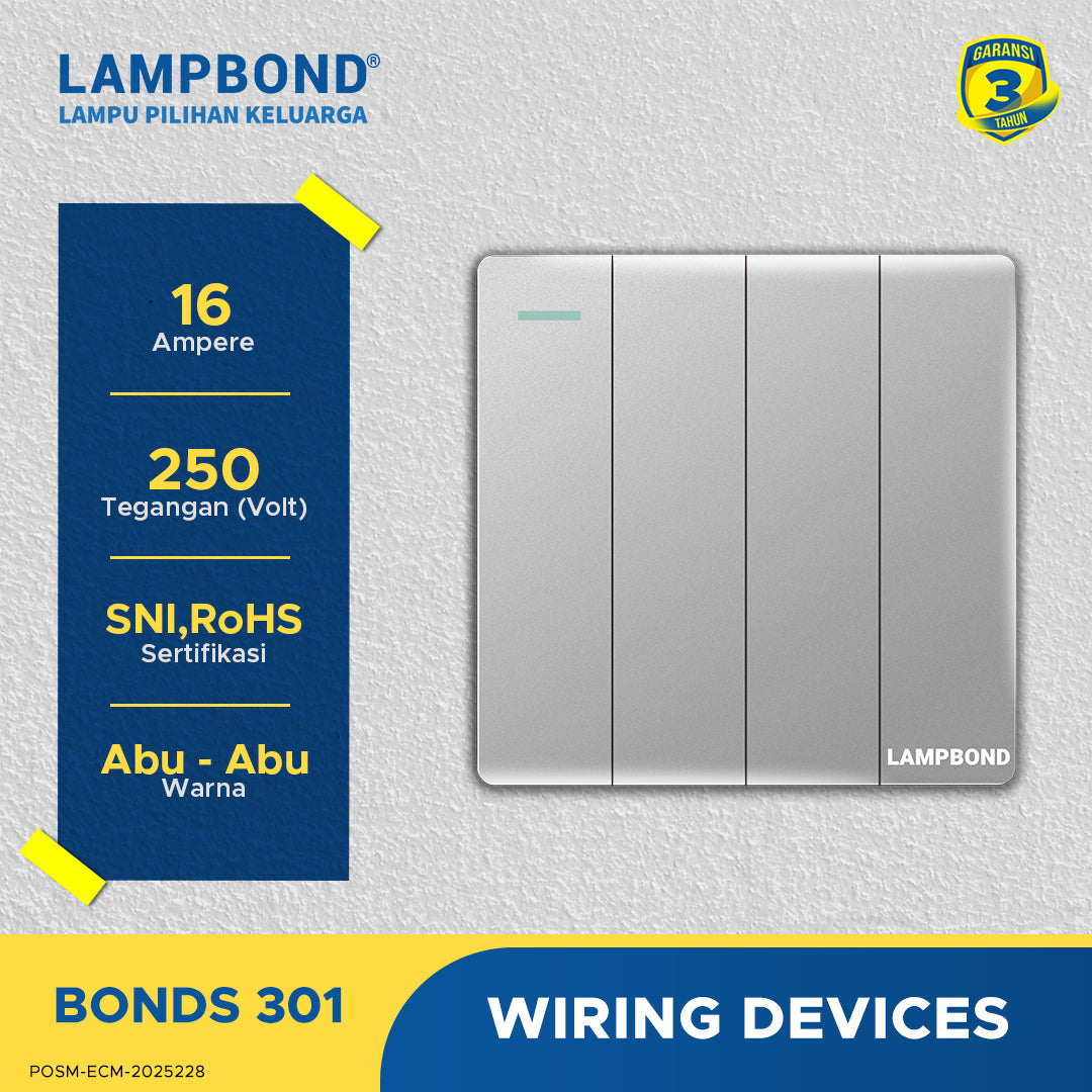 Lampbond® -  Bonds - 301 - Sakelar 4-Device 1-Arah - GR