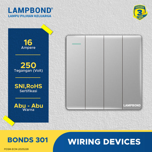 Lampbond® -  Bonds - 301 - Sakelar 4-Device 1-Arah - GR