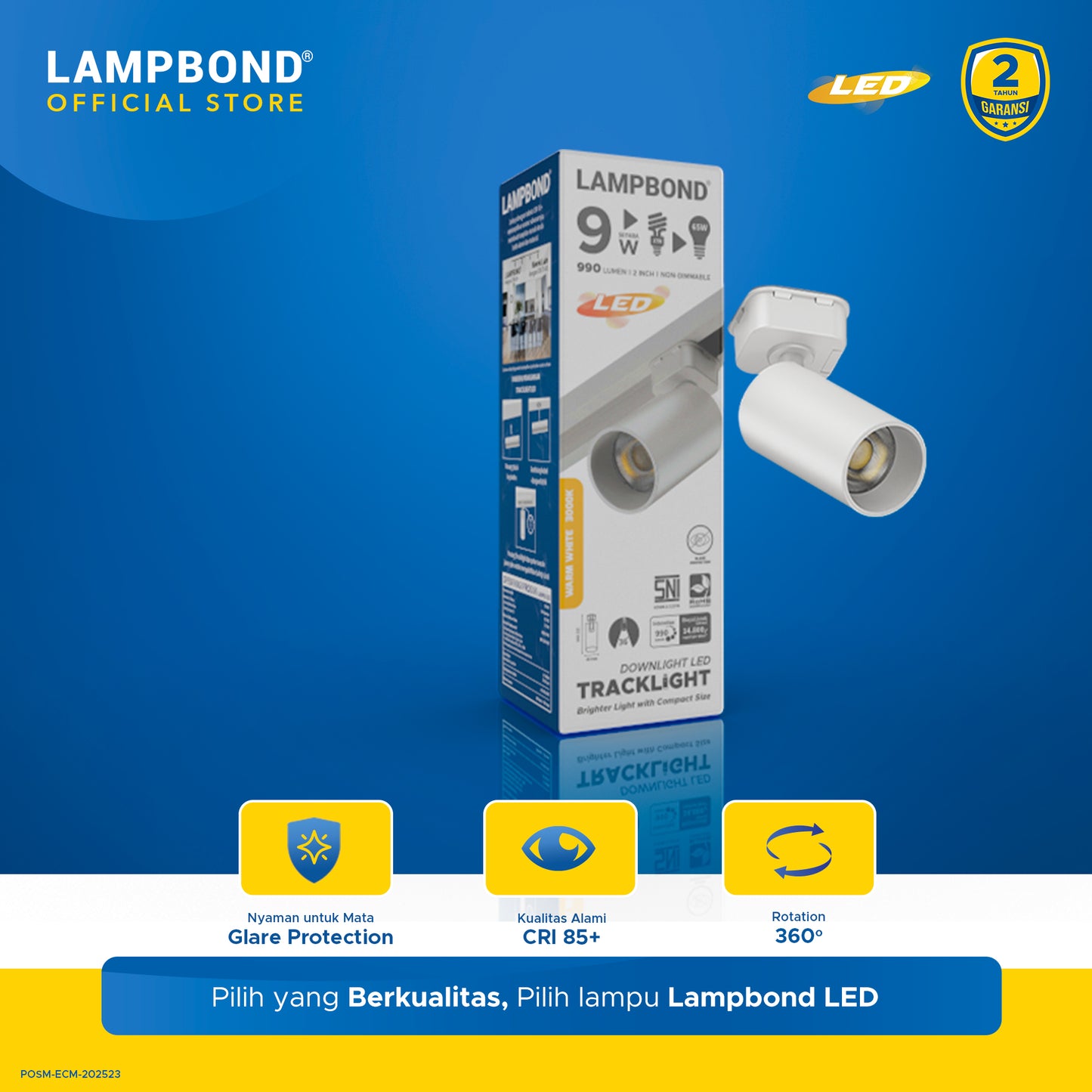 Lampbond® - Tracklight LED 9 Watt - Warm White - WH