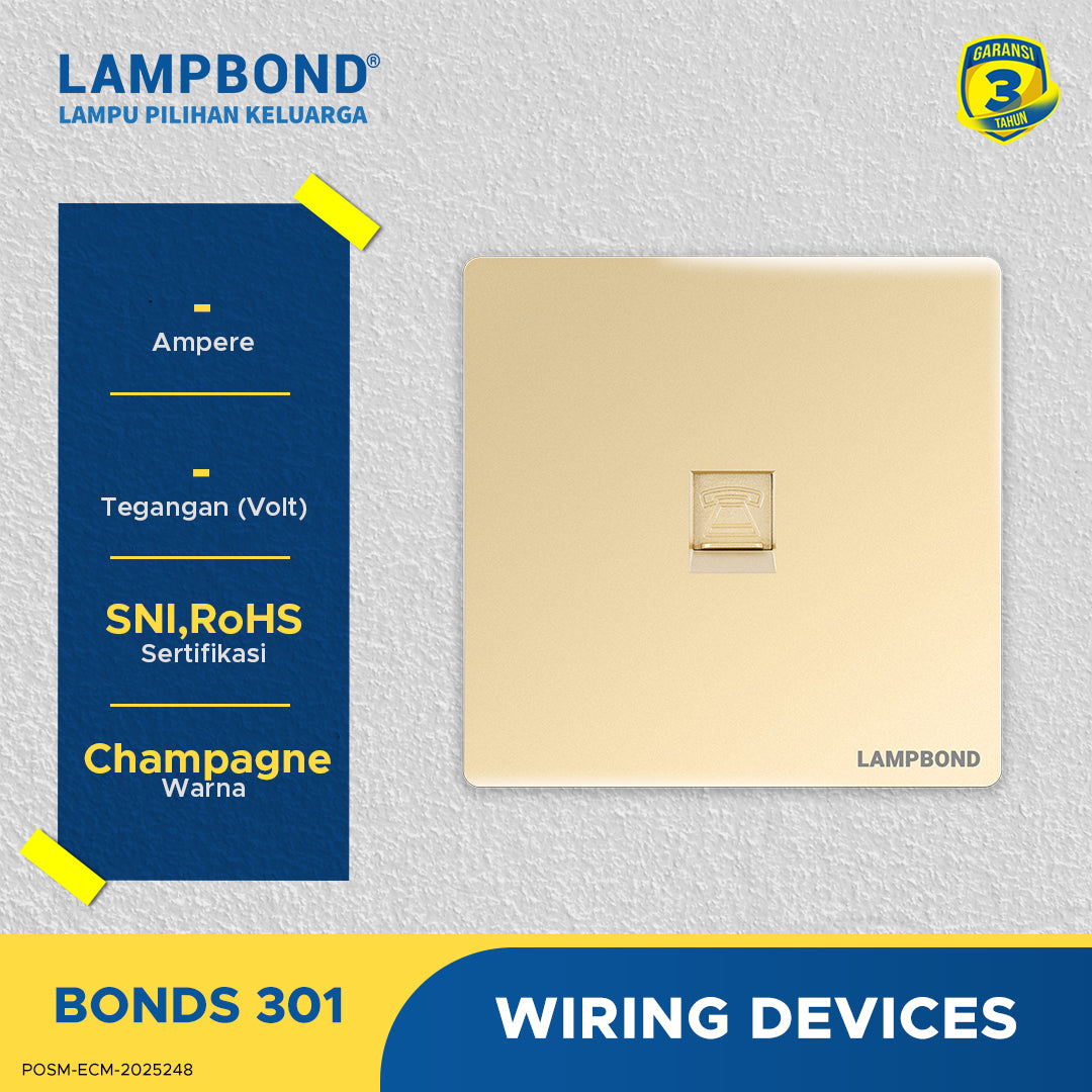 Lampbond® -  Bonds - 301 - Jack Modul Telepon (6P 4C) - CH