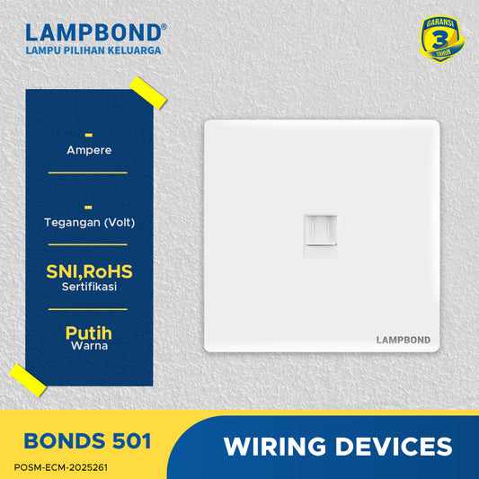 Lampbond® -  Bonds - 501 - Jack Modul Transmisi Data CAT5E - WH