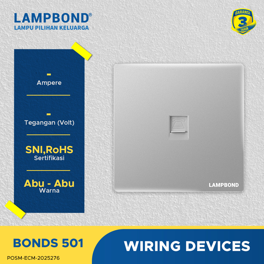 Lampbond® -  Bonds - 501 - Jack Modul Telepon (6P 4C) - GR