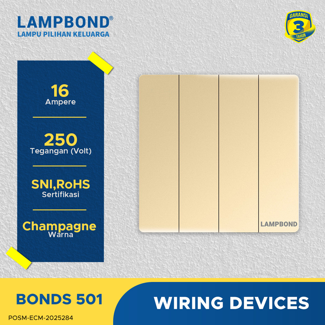 Lampbond® -  Bonds - 501 - Sakelar 4-Device 1-Arah - CH