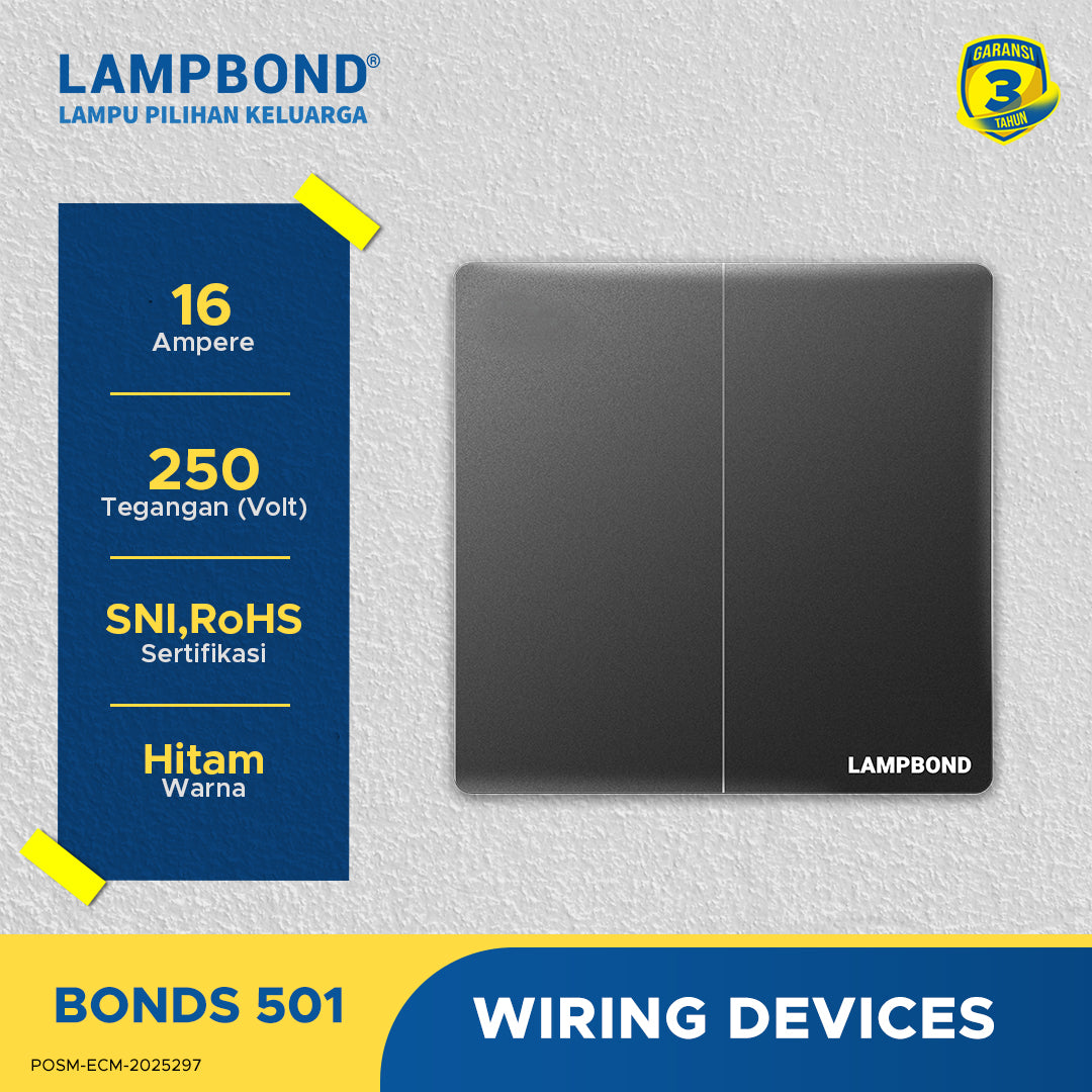 Lampbond® -  Bonds - 501 - Sakelar 2-Device 2-Arah - BK