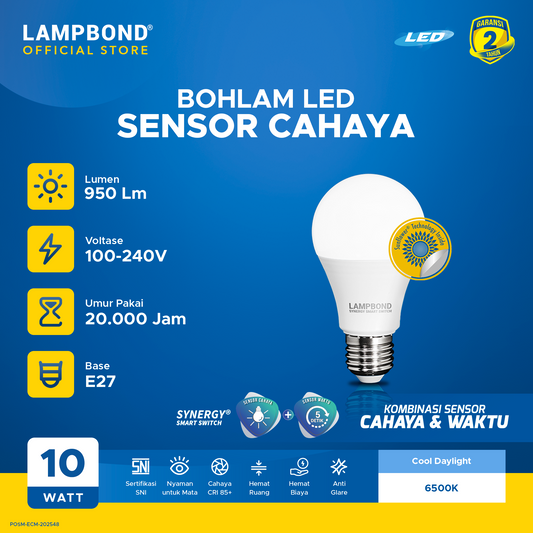 Lampbond® - Bohlam LED Sensor Sunflower 10 Watt - Cool Daylight