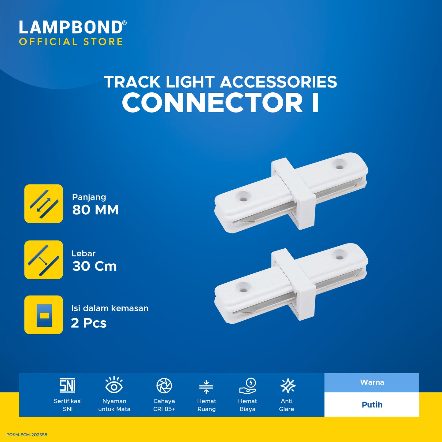 Lampbond® - Tracklight Accessories - Connector I - White