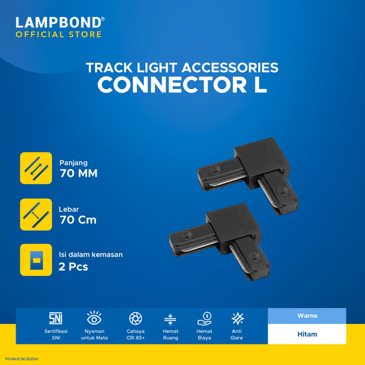 Lampbond® - Tracklight Accessories - Connector L - Black