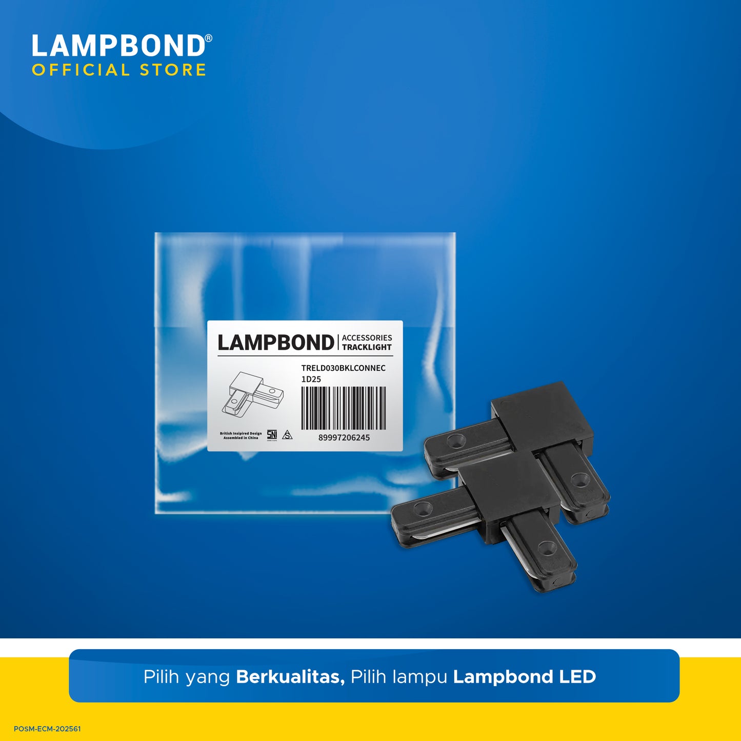 Lampbond® - Tracklight Accessories - Connector L - Black