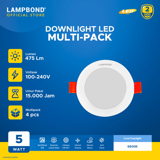 Lampbond® - Downlight LED Ultrafit (2.0) 5 Watt Multipack  - Cool Daylight