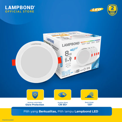 Lampbond® - Downlight LED Multipack 8 Watt  - Cool Daylight