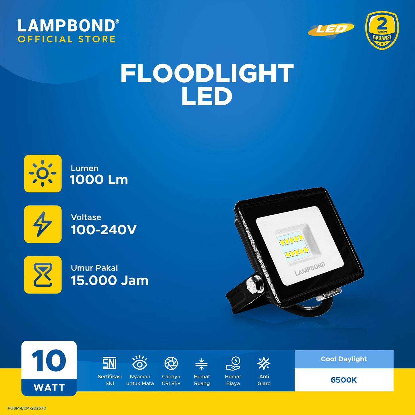 Lampbond® - Floodlight LED Probright 10 Watt - Cool Daylight